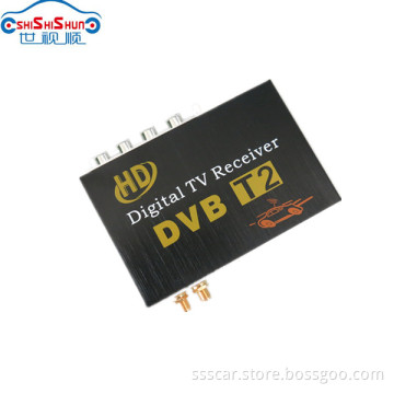Double Tuner 120~150km/H HD Car DVB-T2 Digital TV Receiver